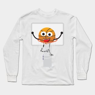 Cute Smiling Basketball Long Sleeve T-Shirt